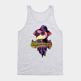 Halloween Ghost Flamingo Tank Top